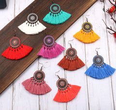 Sunflower Tassel Earrings (Tassel Earrings)