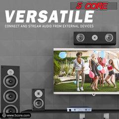 5Core Wireless Microphone VHF Handheld & 1 Collar Mic + Receiver