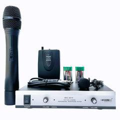 5Core Wireless Microphone VHF Handheld & 1 Collar Mic + Receiver