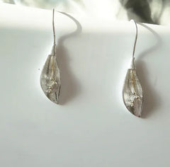 Long Floral Earrings, Bellflower Earrings