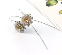 Long Floral Earrings, Bellflower Earrings