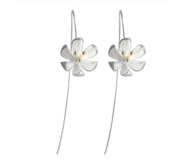 Long Floral Earrings, Bellflower Earrings
