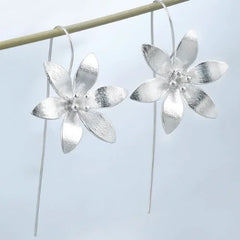 Long Floral Earrings with Elegant Gift Box